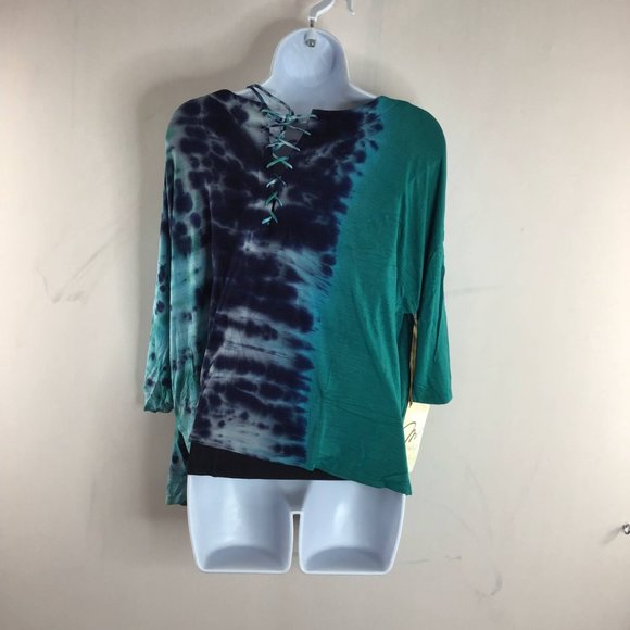 Miracle Body 2 Piece Set Top Navy Blue Size Small - Picture 5 of 9